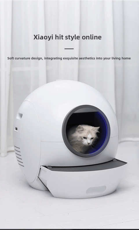 Automatic Large Cat Litter Box UV Sterilizer Anti Spill WIFI Control - petsbene
