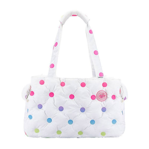 Stylish Polka Dot Cat Carrier Handbag Portable Dog Bag Large Capacity - petsbene