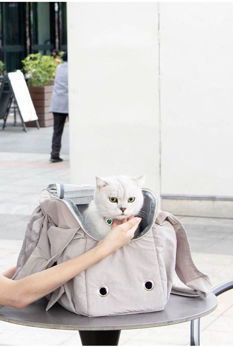 Stylish portable pet backpack high capacity dog cat carrier bag - petsbene