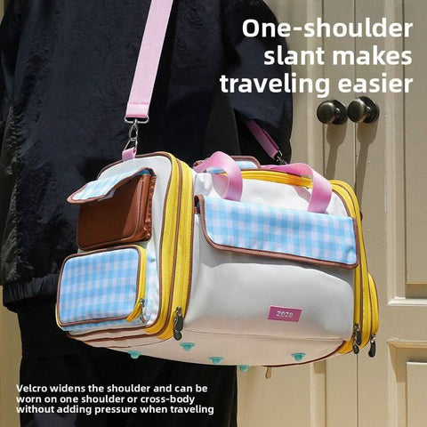 Pet Airline Carrier Extension Large Capacity All Seasons Cat Dog Travel Bag - petsbene