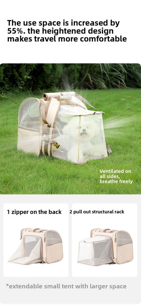Airline Approved Cat Carrier Backpack Expandable Large Pet Travel Bag - petsbene