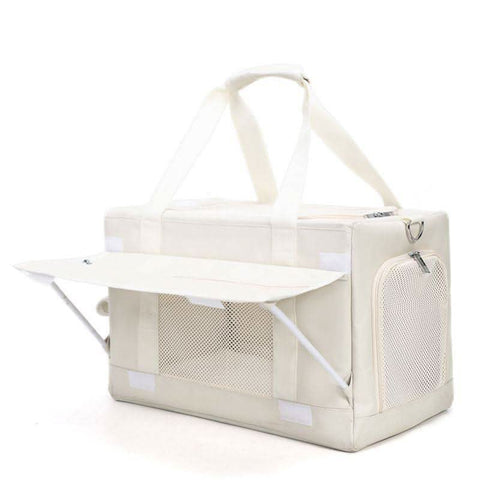 Pet Trolley Case Double Layer Bus Cat Bag Cat Push Pull Box Large Capacity Two Spring Summer Breathable Dog Handbag - petsbene
