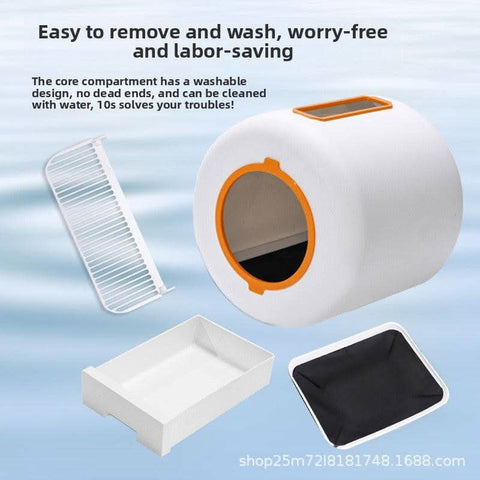 Smart Extra Large Enclosed Litter Box Auto Clean Deodorize - petsbene
