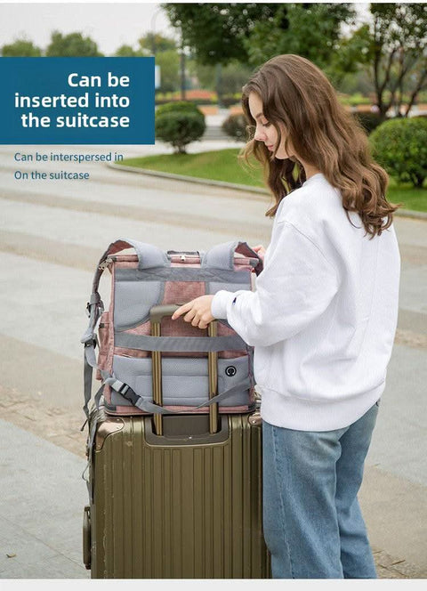 Large Cat Backpack for Two Cats Foldable Pet Airline Approved - petsbene