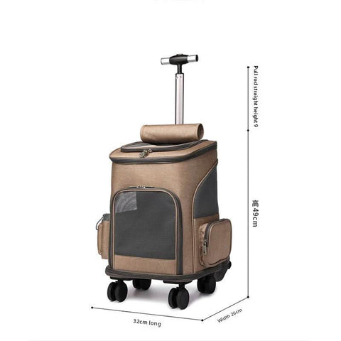 Airline Approved Large Capacity Pet Carrier Luggage Portable Cat Backpack Breathable Foldable Dual Use - petsbene