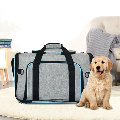 Airline Approved Foldable Ventilated 4-Door Portable Pet Carrier - petsbene