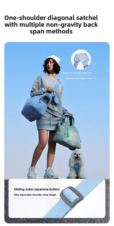 Stylish Dog Cat Carrier Large Capacity Cat Cage Backpack Pet Bag for Outdoor Trips - petsbene