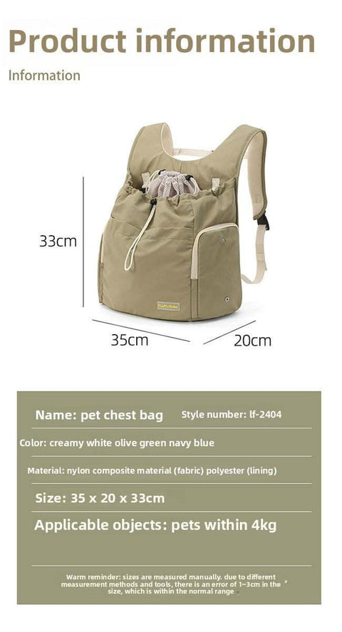 Portable PET backpack dog cat carrier outdoor travel bag - petsbene