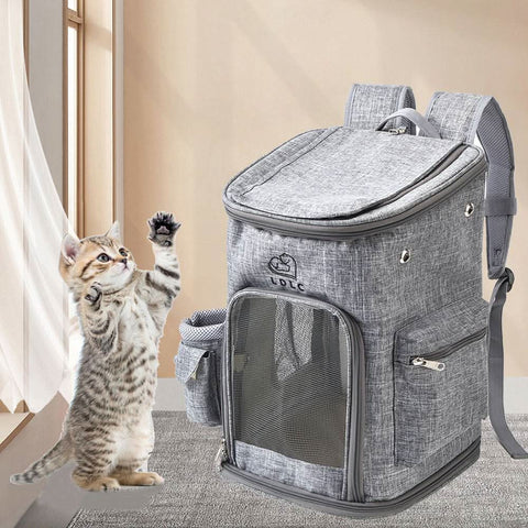 Large Cat Backpack for Two Cats Foldable Pet Airline Approved - petsbene