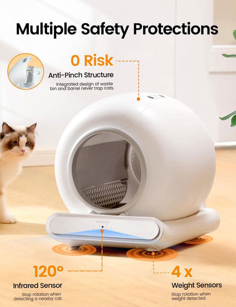 Smart litter box controlled by app, automatic large capacity - petsbene