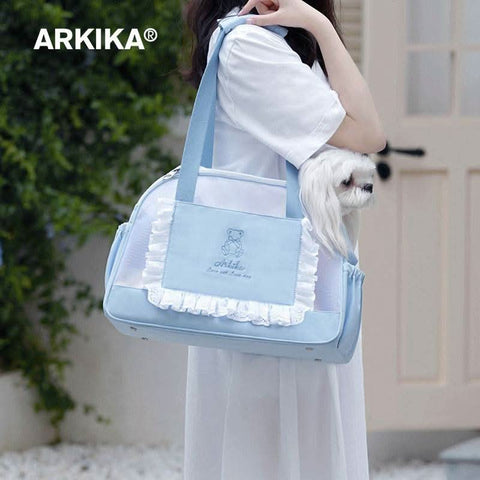 Stylish Pet Cat Carrier Portable Lightweight Breathable Dog Bag High Fashion Anti Stress Outing Bag - petsbene