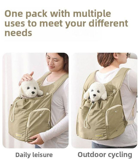 Portable PET backpack dog cat carrier outdoor travel bag - petsbene