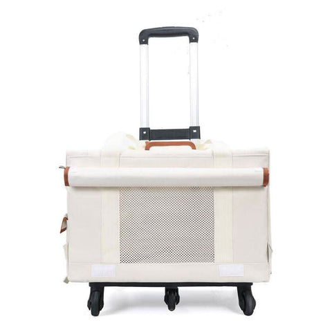Pet Trolley Case Double Layer Bus Cat Bag Cat Push Pull Box Large Capacity Two Spring Summer Breathable Dog Handbag - petsbene