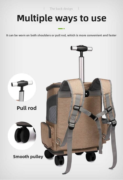 Airline Approved Large Capacity Pet Carrier Luggage Portable Cat Backpack Breathable Foldable Dual Use - petsbene