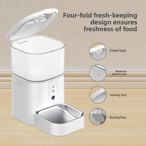 Pet Smart Feeder Mobile Control Auto Cat Feeder 3L - petsbene