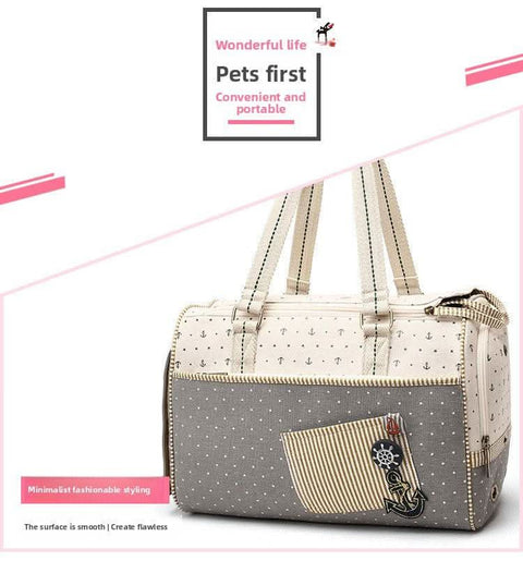 Convenient Pet Handbag Canvas Design for Travel - petsbene