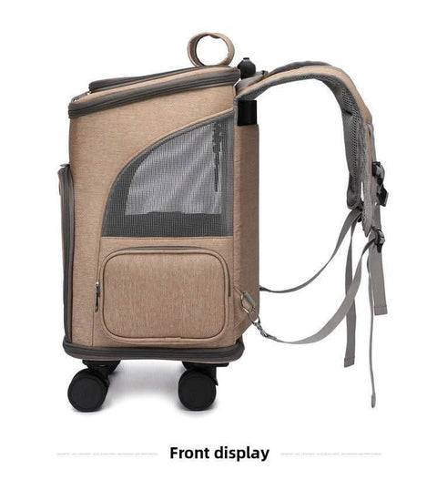 Airline Approved Large Capacity Pet Carrier Luggage Portable Cat Backpack Breathable Foldable Dual Use - petsbene