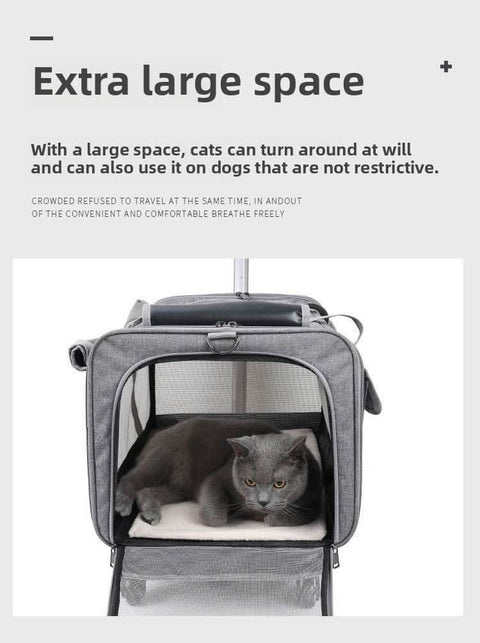 Airline Approved Portable Cat Carrier New Pet Suitcase - petsbene
