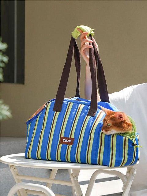 Casual Cat Carrier Backpack Portable Pet Bag for Outings - petsbene