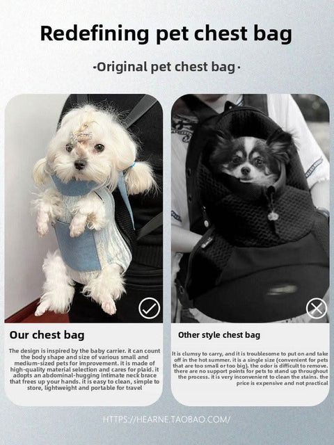 Dog outdoor backpack pet carrier small puppy cat bag - petsbene