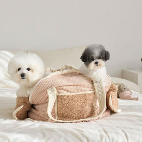 Dog Cat Outing Portable Bag Small Pet Carrier Shoulder Handbag Korean Style - petsbene