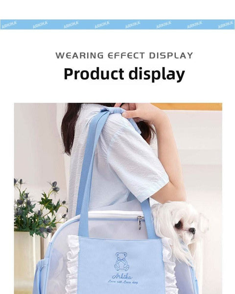 Stylish Pet Cat Carrier Portable Lightweight Breathable Dog Bag High Fashion Anti Stress Outing Bag - petsbene