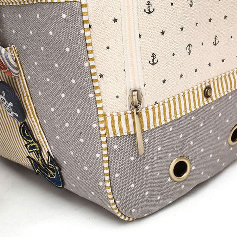 Convenient Pet Handbag Canvas Design for Travel - petsbene