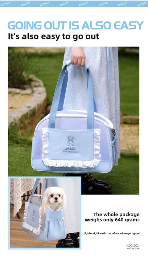 Stylish Pet Cat Carrier Portable Lightweight Breathable Dog Bag High Fashion Anti Stress Outing Bag - petsbene