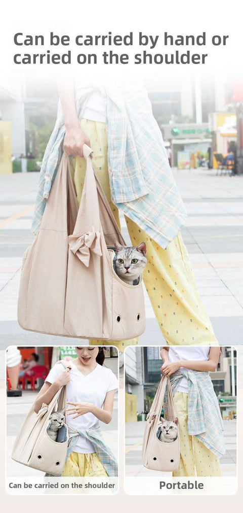 Stylish portable pet backpack high capacity dog cat carrier bag - petsbene