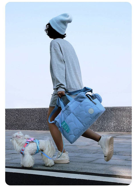 Stylish Dog Cat Carrier Large Capacity Cat Cage Backpack Pet Bag for Outdoor Trips - petsbene