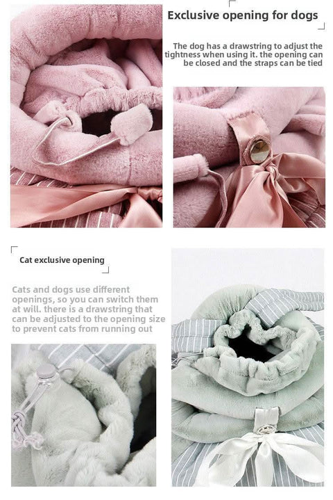 Cat carrier backpack for small pets travel bag with sleeping bag - petsbene