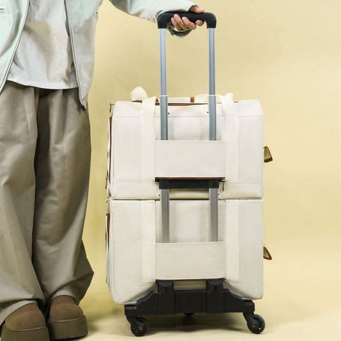 Pet Trolley Case Double Layer Bus Cat Bag Cat Push Pull Box Large Capacity Two Spring Summer Breathable Dog Handbag - petsbene