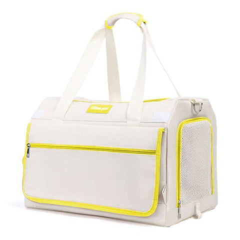 Pet Trolley Case Double Layer Bus Cat Bag Cat Push Pull Box Large Capacity Two Spring Summer Breathable Dog Handbag - petsbene