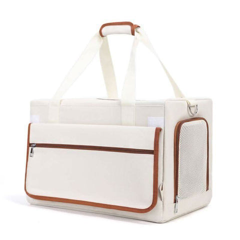 Pet Trolley Case Double Layer Bus Cat Bag Cat Push Pull Box Large Capacity Two Spring Summer Breathable Dog Handbag - petsbene