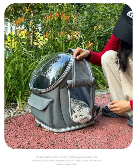 Outdoor Large Cat Carrier Backpack Airplane Approved Ventilated Pet Bag - petsbene