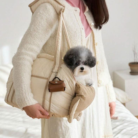 Dog Cat Outing Portable Bag Small Pet Carrier Shoulder Handbag Korean Style - petsbene