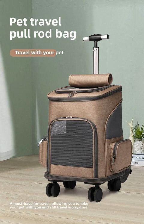 Airline Approved Large Capacity Pet Carrier Luggage Portable Cat Backpack Breathable Foldable Dual Use - petsbene