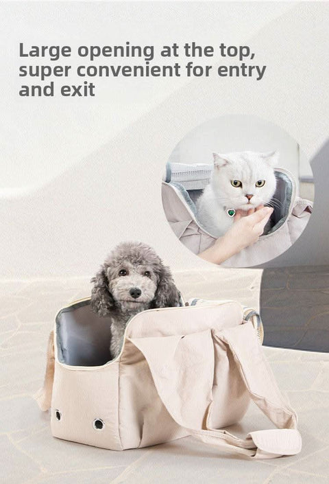 Stylish portable pet backpack high capacity dog cat carrier bag - petsbene