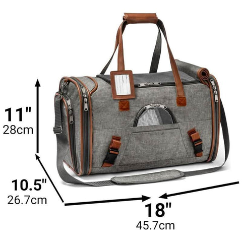 Airline Approved Soft Pet Carrier Cat Handbag Self Locking Zip - petsbene
