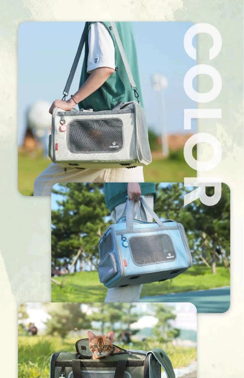 Cat bag going out portable cat backpack pet aviation soft bag expanding on the plane breathable car dog bag - petsbene