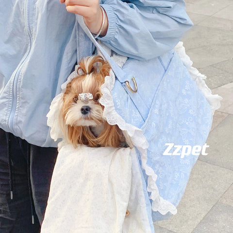 Korean Style All Season Pet Carrier for Cats Dogs Small Medium Breeds Yorkie Maltese Portable Washable - petsbene