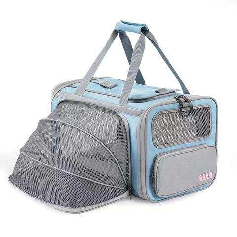 Cat bag going out portable cat backpack pet aviation soft bag expanding on the plane breathable car dog bag - petsbene