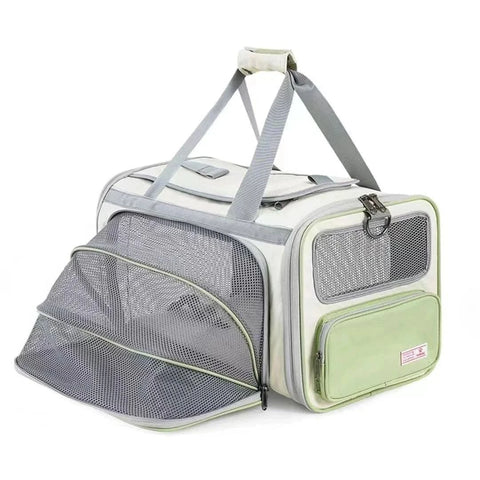 Cat bag going out portable cat backpack pet aviation soft bag expanding on the plane breathable car dog bag - petsbene