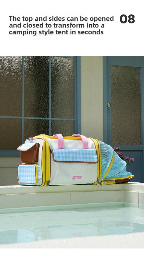 Pet Airline Carrier Extension Large Capacity All Seasons Cat Dog Travel Bag - petsbene