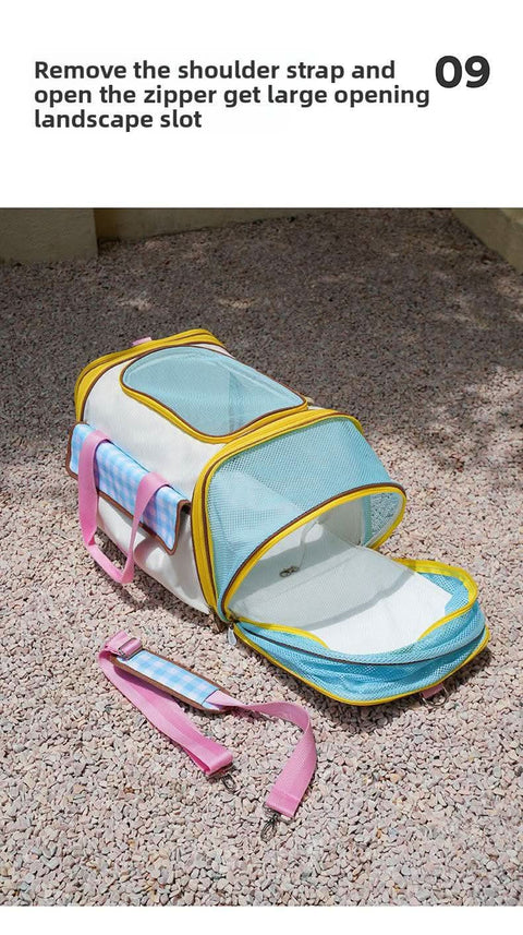 Pet Airline Carrier Extension Large Capacity All Seasons Cat Dog Travel Bag - petsbene