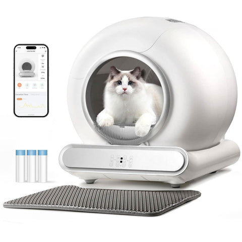 Smart litter box controlled by app, automatic large capacity - petsbene