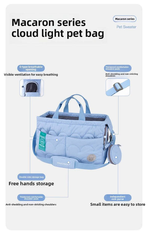 Stylish Dog Cat Carrier Large Capacity Cat Cage Backpack Pet Bag for Outdoor Trips - petsbene