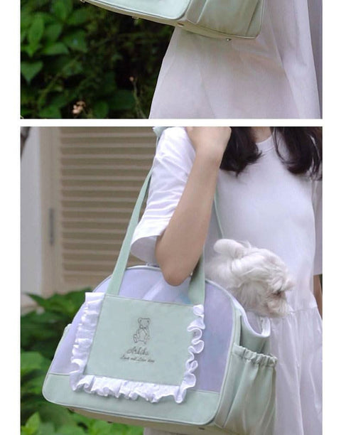 Stylish Pet Cat Carrier Portable Lightweight Breathable Dog Bag High Fashion Anti Stress Outing Bag - petsbene