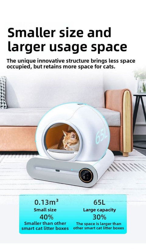 Automatic Extra Large Cat Litter Box Smart Toilet - petsbene