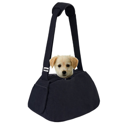 Adjustable Drawstring Dog Cat Carrier Sling Warm Wool Interior - petsbene